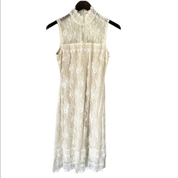JESSICA MCCLINTOCK Vintage Lined Lace Overlay Dress SZ 6 - Picture 1 of 3